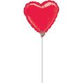 Loftus International Metallic Red Heart Micro Balloon A0-0341